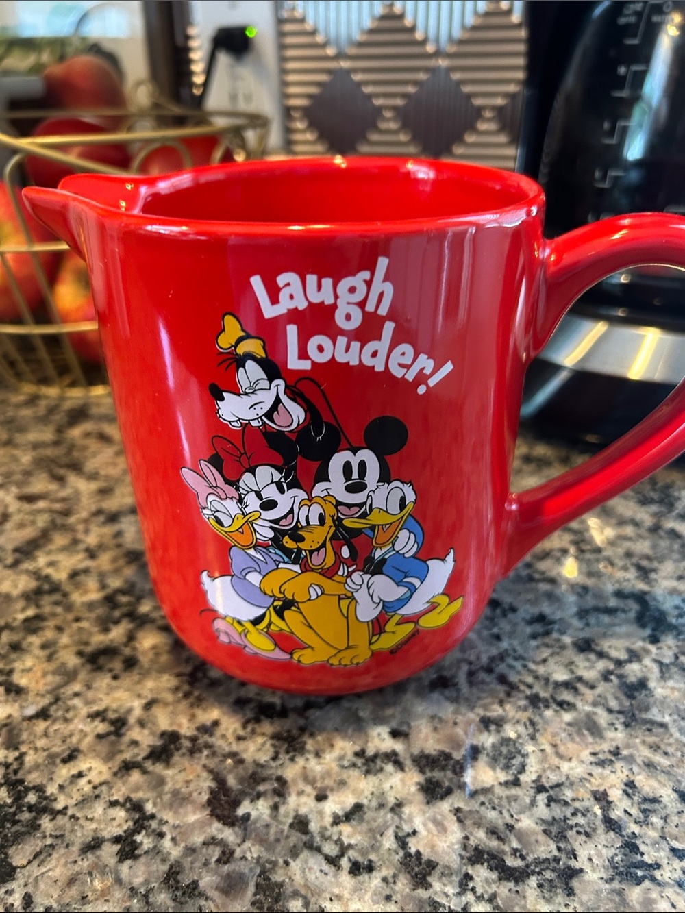 Disney Red 'Laugh Louder' Mug with Mickey & Friends